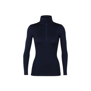Bluza Dama Icebreaker Merino 260 Thermal Tech Half Zip Midnight Navy