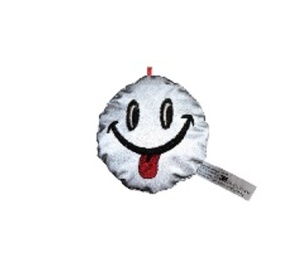 Breloc Reflectorizant Salzmann 3M Smiley Inimioara, agrafa cu snur lung, argintie cu rosu - Img 2