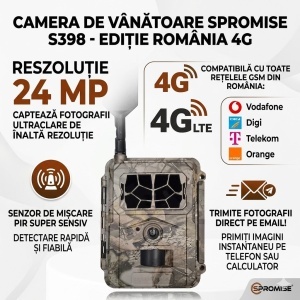 Camera Spromise S398 24MP leduri nedetectabile 4G - Img 3