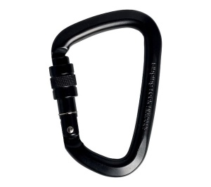 Carabinieră Singing Rock de oțel 50kN Screw, cod K4080 Black