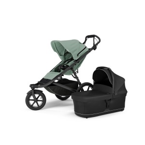 Carucior Thule Urban Glide 3 all-terrain cu prinderea hamului magnetica, Mist green - Img 3