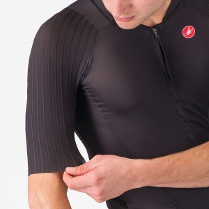 Castelli - costum triatlon cu maneca scurta - Free Sanremo 3 Suit Short Sleeve - negru - Img 3