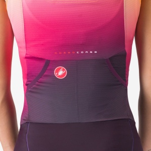Castelli - costum triatlon fara maneci - Free Sanremo 3 W Suit Sleeveless - negru | portocaliu vivid - Img 4