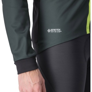 Castelli - Jacheta ciclism vreme rece sau iarna, Entrata Jacket - verde inchis rover galben fluo - Img 4