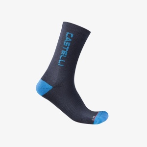 Castelli - sosete ciclism iarna - Sweetspot 20 Thermal Sock - albastru twilight/albastru circuit - LXL - 40-43