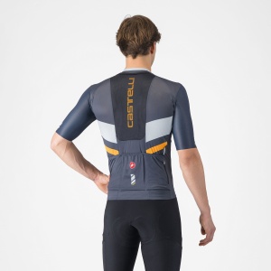 Castelli - tricou ciclism maneca scurta race fit - Unlimited Pro Jersey - 18-35 gr C - albastru | portocaliu - Img 2