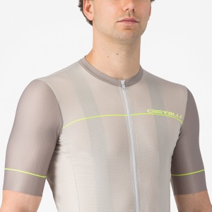 Castelli - tricou ciclism maneca scurta regular fit - Unlimited Endurance 2 Jersey - argintiu | verde lime - Img 3