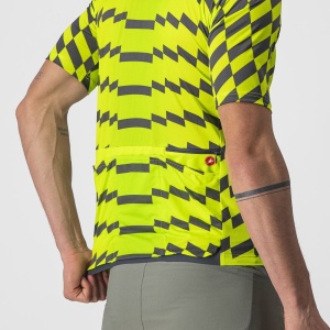 Castelli - tricou pentru ciclism cu maneca scurta Unlimited Sterrato Jersey - verde electric lime gri inchis - Img 6