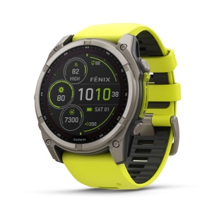 Ceas Garmin Fenix 8 Solar Saphire Titanium 47MM Bare Titanium/Graphite