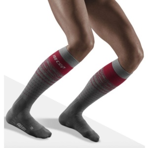 CEP - Sosete ski thermo lungi pentru femei Ski Thermo Merino Socks - gri rosu inchis - Img 3