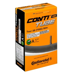 Continental - camera bicicleta 26" compatibila anvelope home trainer - 26"x1.125-> 26"x1.3 - 28-559-> 32-597 - 650x28A-> 650x32A - valva presta 42mm