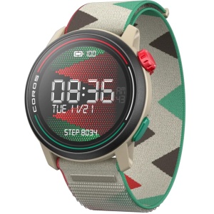 Coros - Pace 3 - ceas GPS multisport editie Eliud Kipchoge - maro deschis verde rosu
