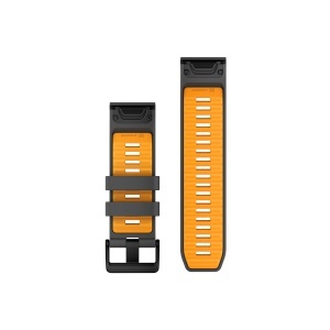 Curea Ceas Garmin Silicon Quickfit 26Mm Graphite/Spark Orange 010-13393-05 - Img 2