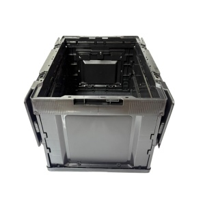Cutie de depozitare pliabilă din plastic, 52x35x35cm, negru, stivuibilă, 50L Emd4x4 - Img 3