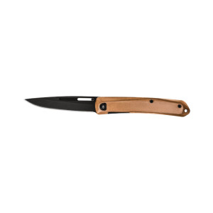 Cutit edc (everyday carry) gerber affinity copper, lama otel carbon d2, lungime lama 9.4 cm, aramiu