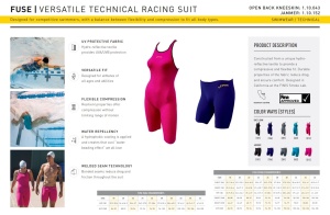 Finis - Costum inot tehnic pentru fete sau femei - Fuse Open Back Kneeskin - gri - Img 6