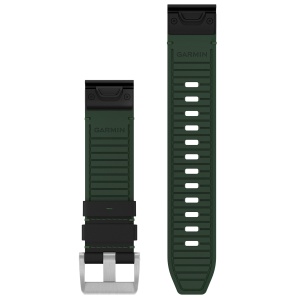 Garmin - curea piele - QuickFit 22 - MARQ 2 leather - black I green - Img 2