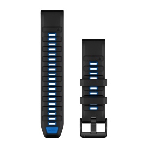 Garmin - curea silicon - QuickFit 22 - Black I Pilot Blue