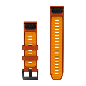 Garmin - curea silicon - QuickFit 22 watch band - Autumn Orange I Spark Orange - Img 2