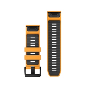 Garmin curea silicon QuickFit 26 - portocaliu Spark orange | Graphite Silicone - Img 2