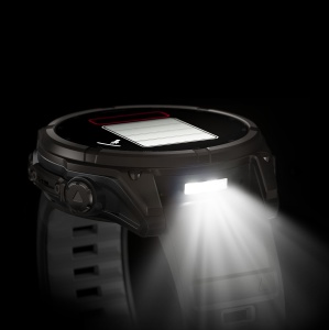 Garmin - fenix 8 Solar Sapphire 47mm - smartwatch premium - ramă gri din titanium DLC si curea din silicon neagră-gri - Img 10