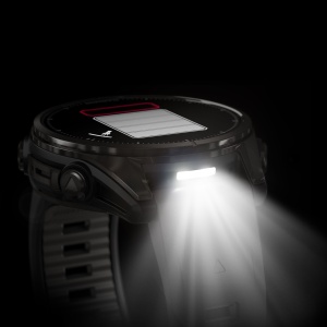 Garmin - fenix 8s AMOLED Sapphire 43mm - smartwatch premium AMOLED - ramă gri din titanium DLC si curea din silicon neagră-gri - Img 9