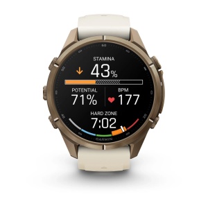 Garmin Fenix 9 Pro AMOLED inReach - 43 mm Titan Gold French Gray - Smartwatch Multisport Premium cu AMOLED - Img 4