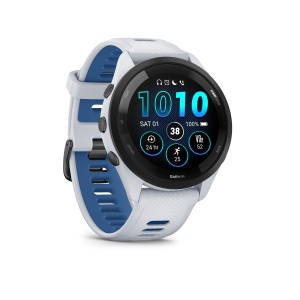 Garmin - Forerunner 265 ceas multisport cu GPS AMOLED - Ramă neagră cu carcasă Whitestone şi curea din silicon Whitestone/Tidal Blue - Img 8