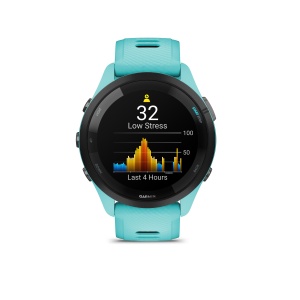 Garmin - Forerunner 265 ceas multisport cu GPS AMOLED - Ramă neagră cu carcasă Aqua şi curea din silicon Aqua/neagră - Img 6
