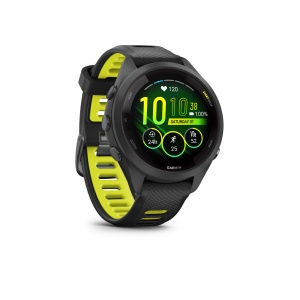 Garmin - Forerunner 265s ceas multisport cu GPS AMOLED - Ramă şi carcasă neagră cu curea din silicon neagră/Amp Yellow - Img 6