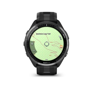 Garmin - Forerunner 965 ceas multisport cu GPS AMOLED - Ramă din titan DLC gri carbon cu carcasă neagră şi curea din silicon neagră/gri pudră - Img 4