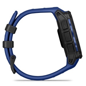 Garmin - Instinct 3 - 45 mm AMOLED - Black with Bolt Blue | Black Band - Img 9