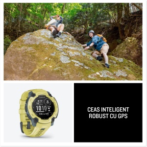 Garmin - Instinct 3 - 45 mm AMOLED - Black with Bolt Blue | Black Band - Img 168