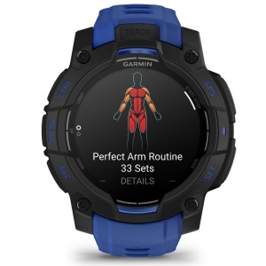 Garmin Instinct 3 AMOLED 45mm - Smartwatch Robust GPS - ediția limitată albastră - Img 2