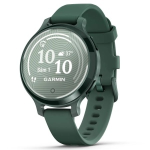Garmin - Lily 2 - Active - Jasper Green Bezel with Jasper Green Silicone Band