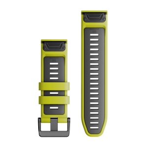 Garmin QuickFit 26 - curea silicon - verde Lime | gri - Img 2