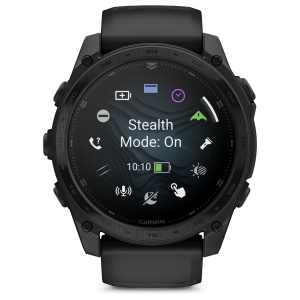 Garmin - Tactix 8 AMOLED 51 mm ceas multisport cu GPS - ramă neagră Titanium DLC și curea din silicon neagră + nailon - Img 2