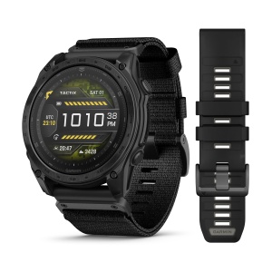 Garmin - Tactix 8 AMOLED 51 mm ceas multisport cu GPS - ramă neagră Titanium DLC și curea din silicon neagră + nailon - Img 8