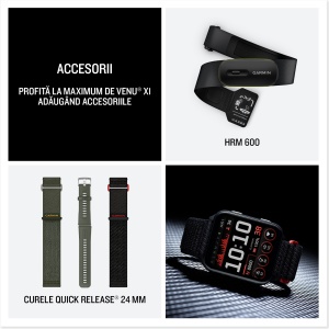Garmin - Venu X1 - smartwatch cu GPS și AMOLED - Negru cu spate din titan argintiu și curea din nailon ComfortFit neagră - Img 14