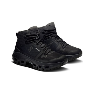 Ghete Femei ON Cloudrock Mid WP Black-Black - Img 3