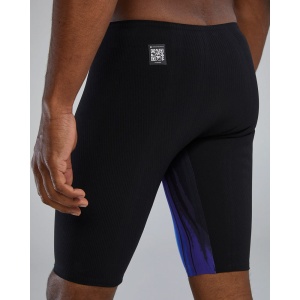 Jammer înot bărbați TYR Shockwave High Waist - lime/bleumarin | tehnologie Kinetic Tape - Img 5