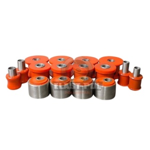 Kit bucse Toyota Land Cruiser 70/73 (după 1991) Excentrice Poliuretan Portocalii 75 ShA cu bucse caster metalice 35mm Elast-Pol