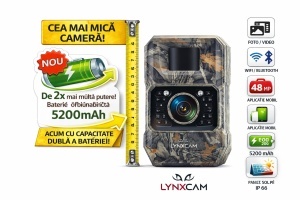 LYNXCAM Camera monitorizare 48 MP 30FPS WiFi Bluetooth FULL HD leduri invizibile ,panou solar - Img 2