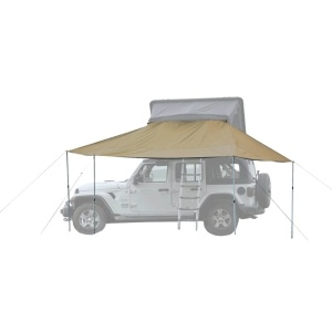 Marchiză universală 295 x 528 x 190 cm, culoare khaki, cu stâlpi telescopice, compatibil cu corturi auto Wild Land