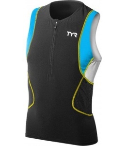 Men Competitor Singlet TYR negru-albastru-galben