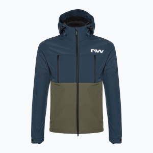 Northwave - jacheta ciclism iarna pentru barbati All mountain Easy Out Softshell - negru verde inchis padure