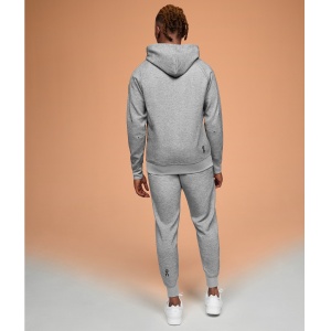 On Cloud - hanorac sport pentru barbati On new Hoodie - gri deschis negru - Img 15