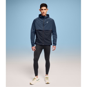On Cloud - jacheta sport pentru barbati cu fermoar si gluga Core Jacket - albastru Denim Navy - Img 5