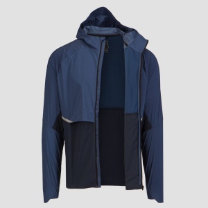 On Cloud - jacheta sport pentru barbati cu fermoar si gluga Core Jacket - albastru Denim Navy - Img 8