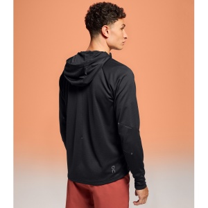 On Cloud - jacheta vreme rece barbati cu fermoar si gluga Climate Zip Hoodie - negru - Img 3